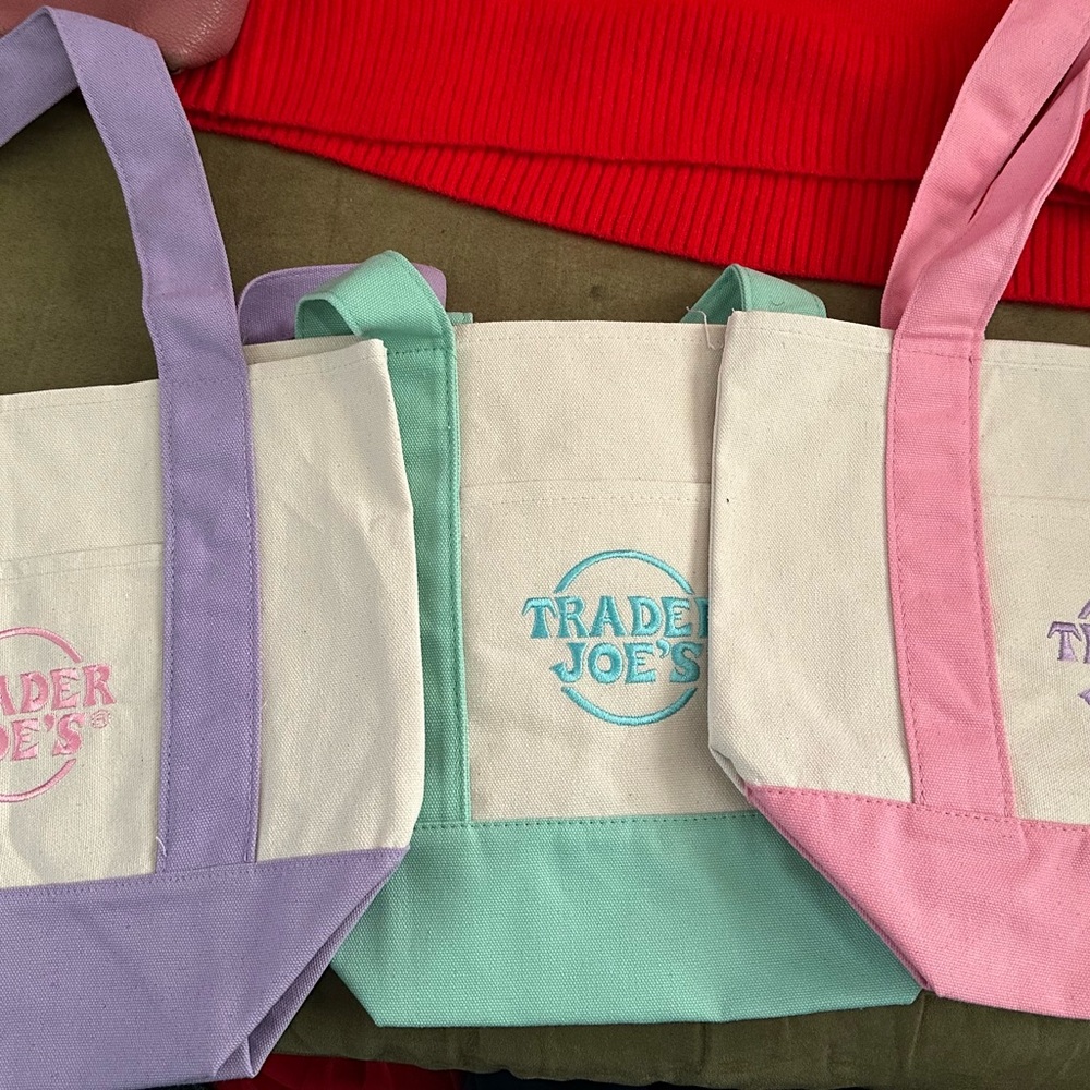 Trader Joe's Canvas Tote Bags Set